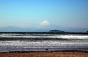 江ノ島と富士山