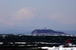 江ノ島と富士山