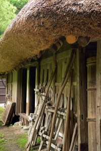 茅葺屋根の民家