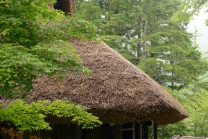 茅葺屋根の民家